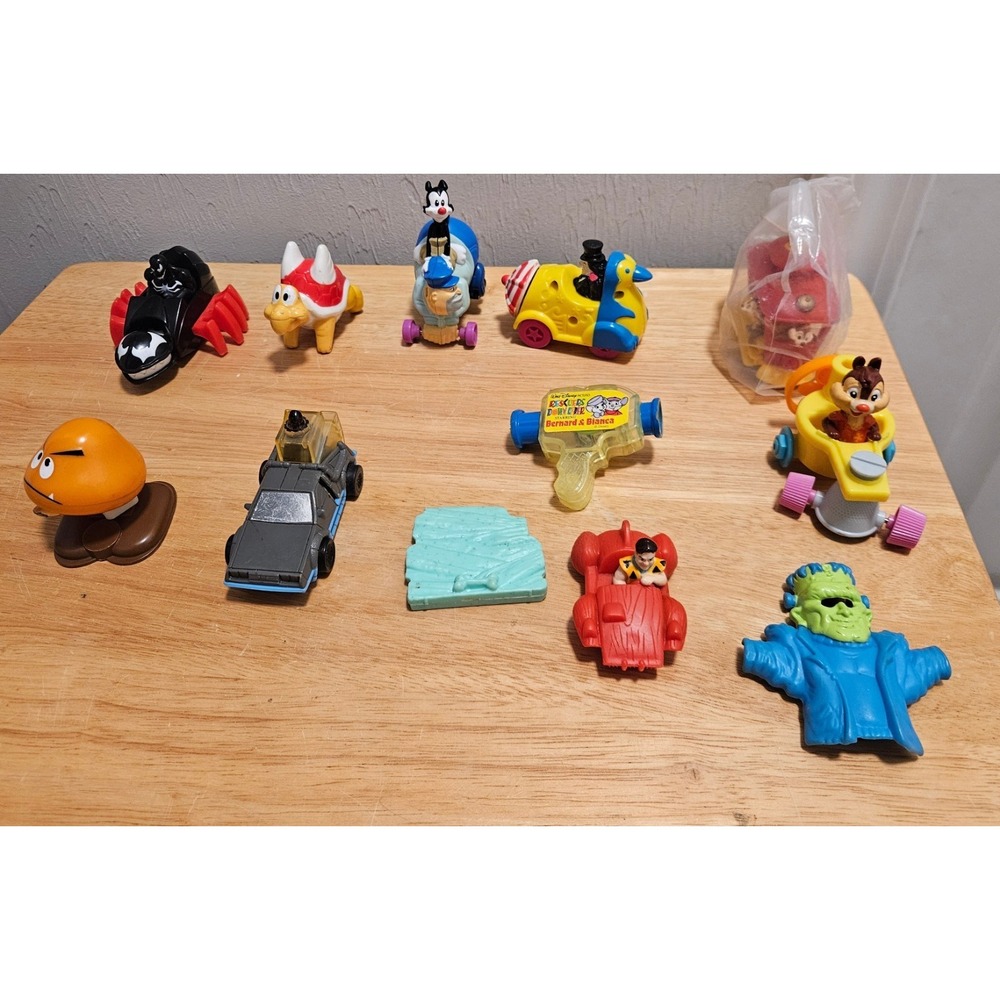 Vintage McDonald's Happy Meal Toy Lot (12 pcs) 1989–1990s Disney, Mario, Warner